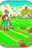 Placeholder: hand painted smart farming cartoon