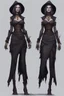 Placeholder: witch necromancer female dress turnaround