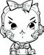 Placeholder: outline art for real Hello Kitty coloring page, Japanese manga style, cartoon style, cute face, white background sketch style, full body is a must, only use outline, clean line art, no shadow, bold outline