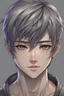 Placeholder: Anime man short hair realistic