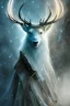 Placeholder: stunning watercolor of illuminated ghost stag with Alan Rickman as Severus Snape superimposed on stag image, artwork, Flickr, 8 k, detailed matte, ultrafine detail, high-quality, George Grie, Anne Dittman, Anne Stokes, Lisa Parker, Selina French, howard lyon, greg rutowski