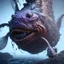 Placeholder: fluid ink angler fish creature, unreal engine 5, 8k resolution, photorealistic, ultra detailed