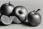 Placeholder: One apple, still life drawing