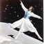 Placeholder: Patrick Dupond as a celestial dancer in space, vintage 1970's photo