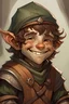 Placeholder: A rogue halfling, D&D, DnD, malicious smile