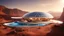 Placeholder: 6003. Innovative environmentally-friendly home on Mars, solar panels, water wheel in river, alternative energy, scientific experiment, home of the future, fantasy, robotic, automated, spectacular, futuristic, beautiful lighting, attractive composition, photorealistic, extremely detailed, chiaroscuro