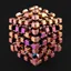 Placeholder: a mandelbox 3d fractal made of small metallic random color cubes