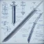 Placeholder: Full Blueprint sketch of one modern sword