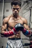 Placeholder: a young boxer fighting , ex uck military in a long path to usa