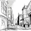 Placeholder: In the style of an urban sketch