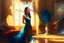 Placeholder: brunette woman standing in an elegant living room in a beautiful peacock feather dress in sunshine Weight:1 8k resolution concept art by Greg Rutkowski dynamic lighting hyperdetailed intricately detailed Splash art trending on Artstation triadic colors Unreal Engine 5 volumetric lighting Alphonse Mucha WLOP Jordan Grimmer orange and teal Weight:0.9