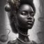 Placeholder: sango fantasy, fantasy magic, intricate, sharp focus, illustration, highly detailed, digital painting, concept art, matte, masterpiece head sexy view black African beauty black afro hair space lady silver snakeskin African princess storm cloud