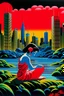 Placeholder: sacrifice in the style of Hiroshi Nagai