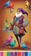 Placeholder: Sinbad and colourfull bird