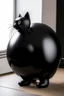 Placeholder: balloon shaped like the butt of a black cat