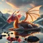 Placeholder: Award-winning Ultra-realistic fantasy wildlife photography of a majestic crystal dragon resting beside a pristine alpine lake, breathtaking gemstone scales reflecting dramatic sunrise light, extraordinary realism, captured as if photographed in the wild by a National Geographic photographer, cinematic atmosphere, ultra detailed, masterpiece,, 64k
