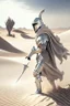 Placeholder: silver knight roaming a desert
