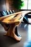 Placeholder: Futuristic live edge conference table