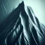 Placeholder: 3d design of a mountain in the rain close up, 3 man standing as a portrait