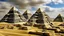 Placeholder: fammi un immagine delle piramidi egizie , devo essere fatte con il cibo