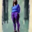 Placeholder: Full body portrait, painting, medium shot lady OptimisticFuturism