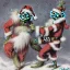 Placeholder: The Grinch dressed as Santa for Christmas in the snow by Thomas Nast high facial detail