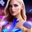 Placeholder: Full body Princess, sexy woman blondie, make up, beautiful smiling face,blue eyes, beautiful place,amazing, flowers, colors, blue and pink butterfly, realistic, photo real, stars night, detailed, high contrast, 8k high definition, unreal engine 5, extremely sharp detail, light effect, light background