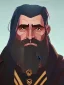 Placeholder: Portrait of a 40 year old strange Norse wizard