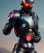 Placeholder: cyber ninja, black metal armor, futuristic suit, imperious, 8k resolution, overwatch, genji, color, vibrant, visor