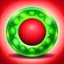 Placeholder: Round picture frames in the colors of watermelon with a light background for tubes