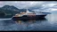 Placeholder: The description should capture the elegance of the ship, the beauty of the surrounding landscape,