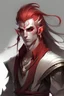 Placeholder: DND pale moon elf lon hair male lightning red