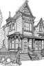 Placeholder: outline art for modern house exterior coloring pages, white background, sketch style, full body, only use outline, mandala style, clean line art, no shadow, clear and well outline