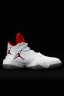 Placeholder: A red Jordan nfl sneaker, futuristic and amazing