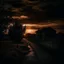 Placeholder: leaving home photo quality dark sunset mood