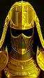 Placeholder: persian human warrior, ancient, helmet, highly detailed game cgi, whole body, Medieval, proud, confident, trippy, ultra detailed, golden armor, center of the picture, medium shot, vector illustration, bunchy, 3d, skull helmet
