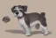 Placeholder: Cute salt and pepper miniature schnauzer Digital Art