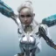 Placeholder: beautiful smooth realistic Japanese robogirl robot body, run, cat aye, extremely sharp detail, finely tuned detail, ultra high definition, 8 k, unreal engine 5, ultra sharp focus, accurate sword wings