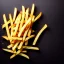 Placeholder: French fries, black background