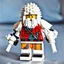 Placeholder: picture of a lego minifigure Yeti, (2020), professional photograph, clever