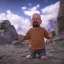 Placeholder: Walter white toddler, full body, angry, Buddha body, dynamic pose, tokio background, dramatic lighting, hyper realistic, unreal engine, 8k, upscale