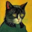 Placeholder: Portrait of a cat by Van Gogh