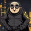 Placeholder: Gru from minions in the style of cyber punk and 8bit