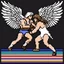 Placeholder: (pixel commodore 64 nostalgia) Jacob wrestling with angel