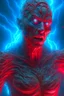 Placeholder: Skeletal man with strange eyes, action snapshot, bloody, Upper body portrait, 8k resolution by Greg Rutkowski, Artgerm, WLOP, Alphonse Mucha dynamic lighting hyperdetailed intricately detailed Splash art trending on Artstation triadic colors Unreal Engine 5 volumetric lighting, thunderstorm