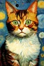 Placeholder: Porträt einer Katze von Van Gogh