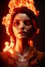 Placeholder: portrait of Clara prince set in fire, cinematic lighting, photorealistic, realistic, detailed, volumetric light and shadow, hyper HD, octane render, unreal engine 5 insanely detailed and intricate, hypermaximalist, elegant, ornate, hyper-realistic, super detailed --v 4