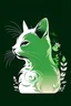 Placeholder: minimalist feline silhouette, delicate fur strokes, playful kitten with a mischievous expression, whiskers rendered with intricate precision, vivid green eyes reflecting innocence, surrounded by ethereal light, soft shadows, and a subtle halo effect, creating a whimsical and enchanting coloring book page.