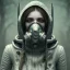 Placeholder: portrait of beautiful woman wearing ultra cyberpunk dystopian fashion, gas mask, ripped clothing, mist and fog, 8k, high-quality, ultra-fine detail, Brian Froud, Howard Lyon, Anna Dittman, Anne Stokes, Selina French, Greg Rutowski