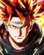 Placeholder: Detailed anime portrait of bakugo from my hero academia, gold hair and golden eyes, black suit, intricate details, full body portrait, keep head in frame, slight smile, black Japanese motif, concept art, highly detailed, digital painting, concept art, sharp focus, illustration, art by Yoji Shinkawa, WLOP and greg rutkowski and alphonse mucha and artgerm and yanjun Chen and Junji ito and Makoto Shinkai, HDR, octane render